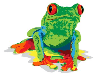 Tree Frog | Handmade | Vinyl on Sheet Metal "this is one of a kind original piece"