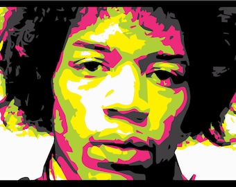 Jimi Hendrix | Handmade | Vinyl on Sheet Metal "this is one of a kind original piece"