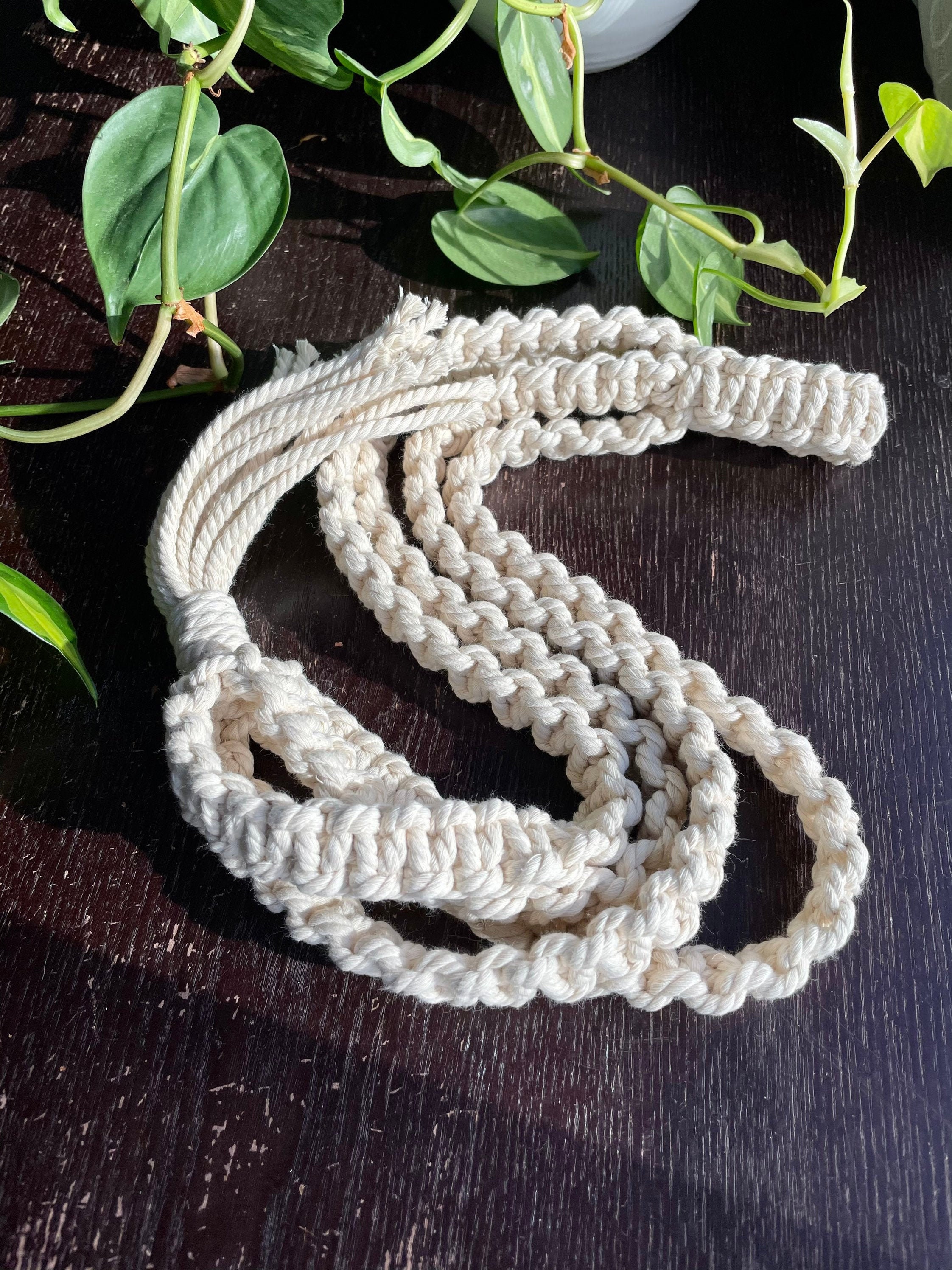 Planters & Pots Medium Macrame Plant Hanger Natural Cotton Rope Home