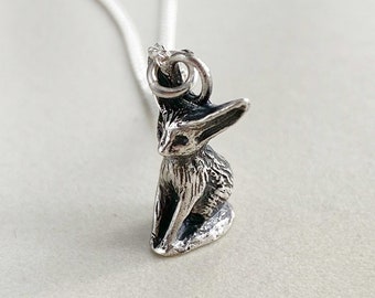 Fennec Resting Pendant - Handcrafted Wildlife Jewelry