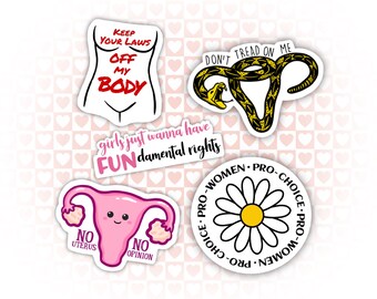 Pro Choice Vinyl Stickers | Pro Women