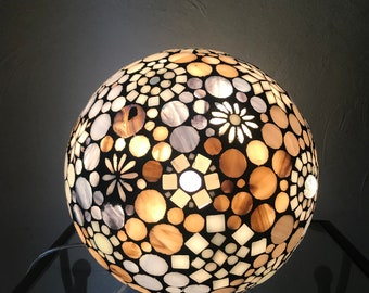 Haze. Stained glass mosaic ball lamp.