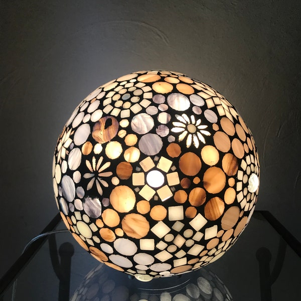Stained Glass Globe Lamp - Etsy