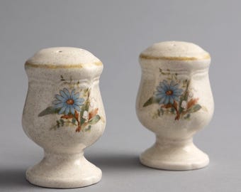 Vintage Mikasa Blue Daisy Salt and Pepper Shakers, Japan