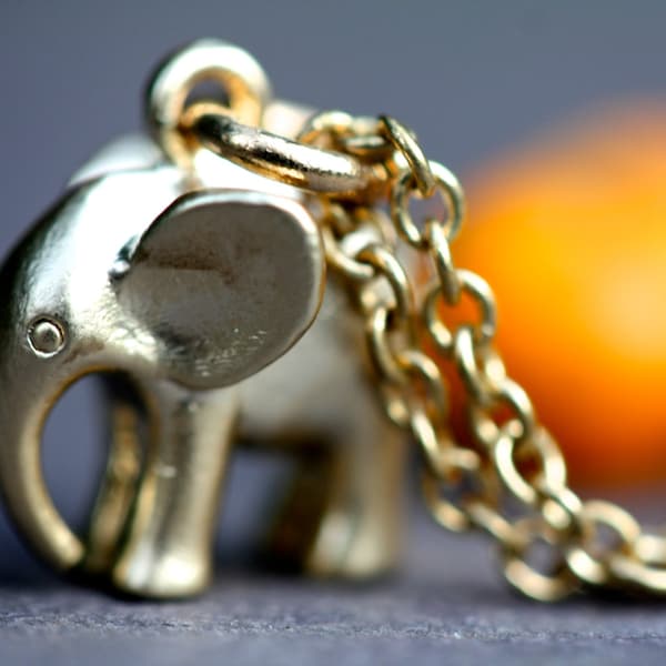 Elephant Necklace african necklace african jewelry miniature necklace gold necklace elephant jewellery animal jewelry wildlife jewelry