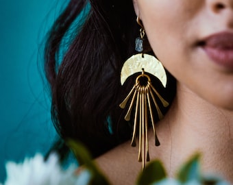 Boho Earrings, gold earrings statement earrings large gold earrings bohemian earrings big gold earrings bold boho earrings etsy's pick