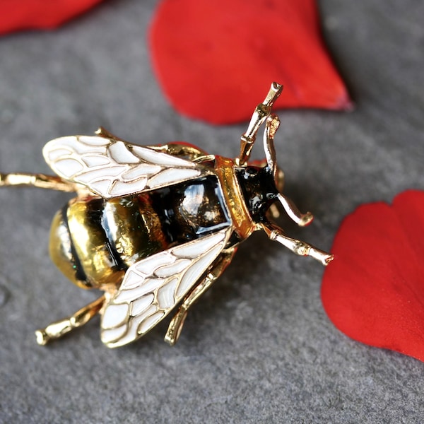 Épingle abeille, peut être utilisée comme embellissement de l'artisanat, bijoux broche abeille en or abeille épingle en or bijoux insecte épingle épingle boho épingle bourdon épingle insecte
