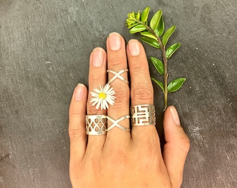 SiIver ring set, geometric rings, silver ring, geometric ring, boho rings, boho ring ring set, midi rings, midi ring, statement jewellery