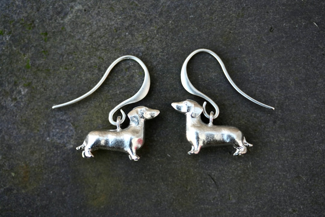 Sausage dog earrings dachshund earrings SILVER dachshund dog Etsy 日本