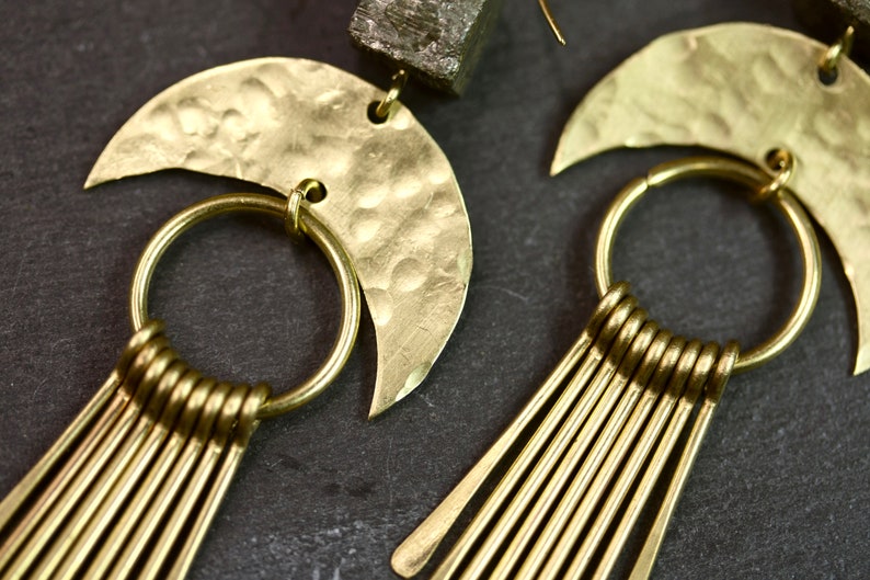 Boho Earrings Gold Earrings Statement Earrings Large Gold Etsy UK