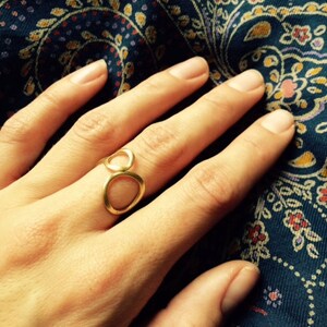 Boho rings bohemian rings hippie rings gold rings tribal rings midi ring brass rings boho jewelry midi rings circle ring geometric ring image 3