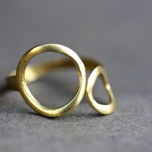 Boho rings bohemian rings hippie rings gold rings tribal rings midi ring brass rings boho jewelry midi rings circle ring geometric ring image 2