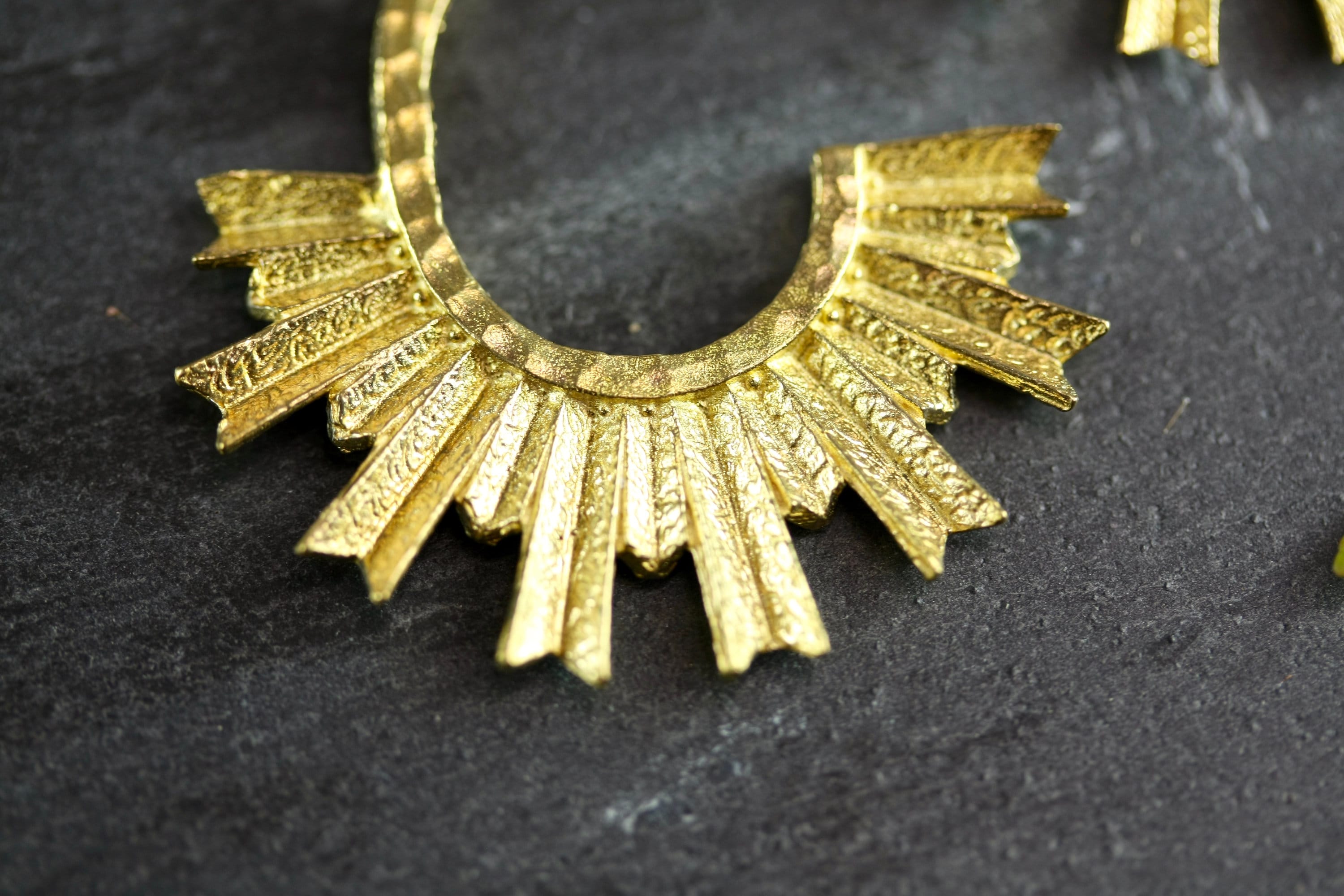 Boho Earrings Gold Earrings Bohemian Brass Sun Earrings Boho Etsy