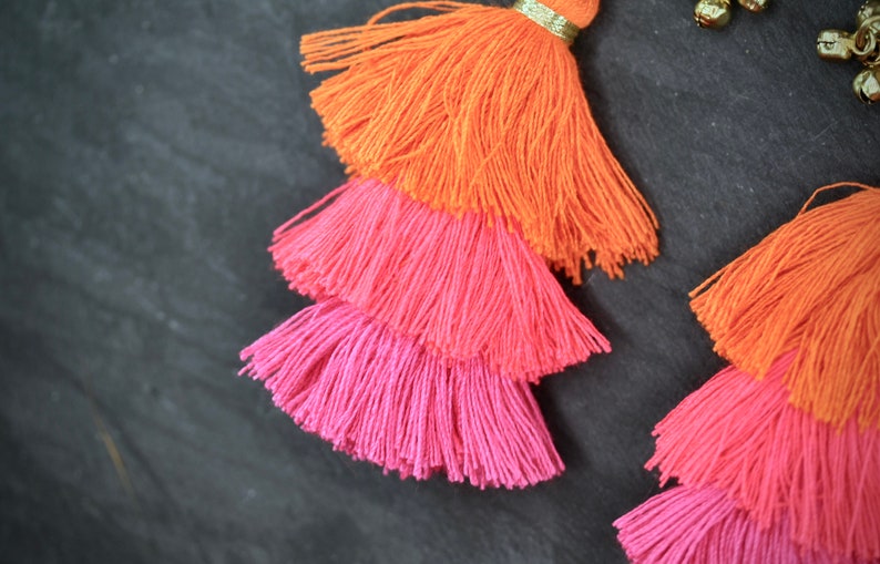 Large Sun Tassel Earrings,colourful earrings boho tassel earrings big earrings sun earrings statement earrings tassel earrings handmade image 5