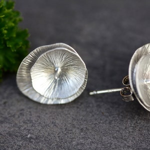 Lotus flower earrings, lotus earrings lotus studs flower studs flower earrings silver flower studs silver lotus earrings silver studs image 3