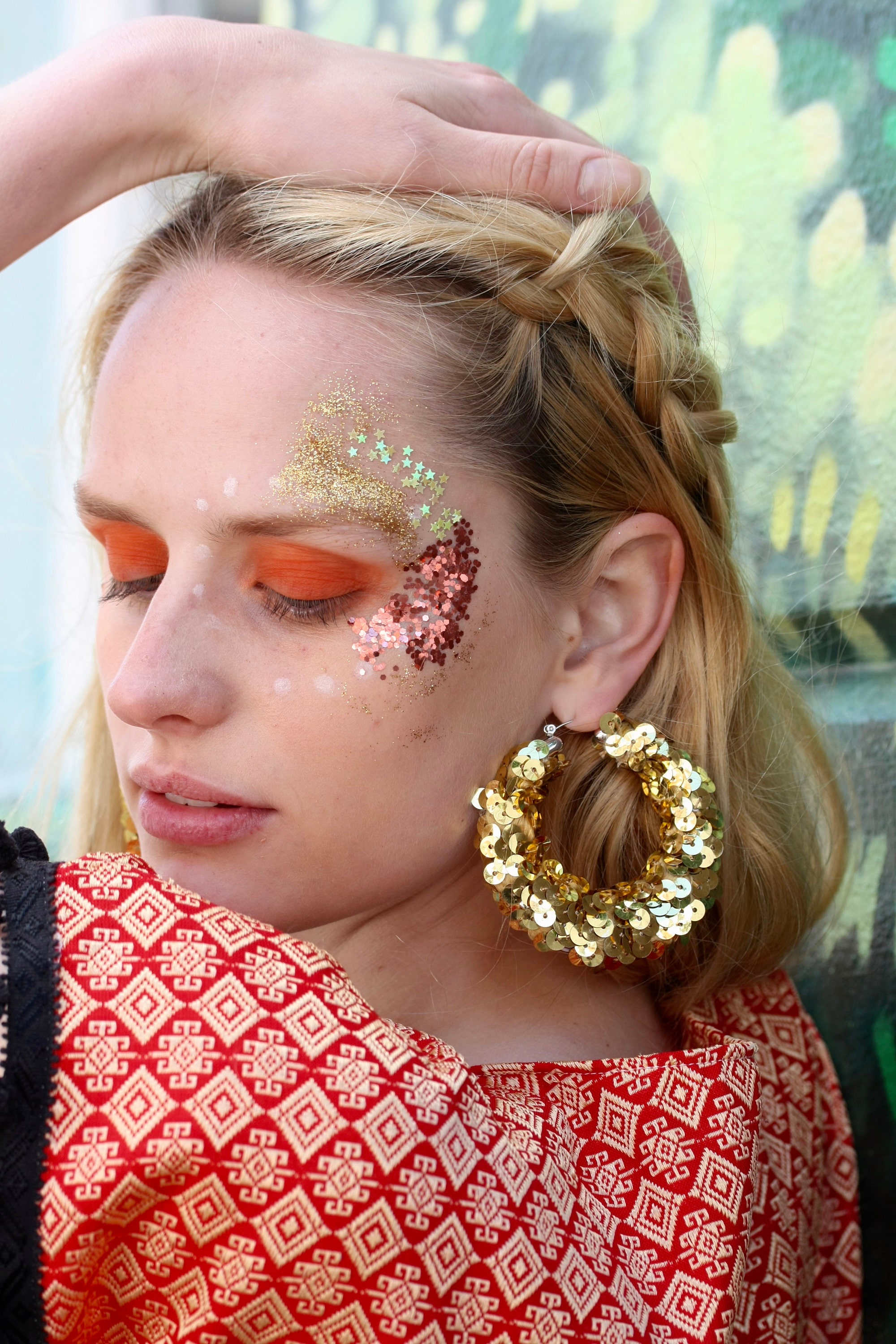 Large sparkly earrings clearance