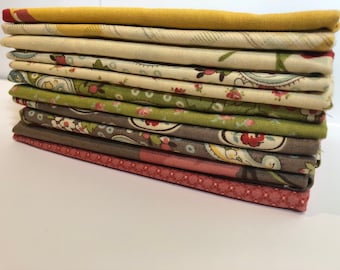 11 Urban Cowgirl Fat Quarters by Urban Chiks- Moda Fabrics