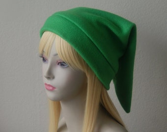 Handmade Fleece Elf Hat – Link Inspired Green Cosplay Cap