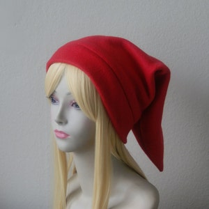 Made-to-Order / Fleece Link Hat - Legend of Zelda Inspired RED Link Cosplay Cap Fantasy Elf
