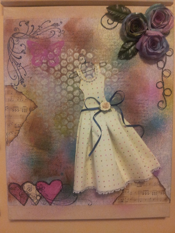 Items similar to Mixed Media Dress on Etsy