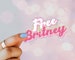 Free Britney Decal Sticker WITH SPARKLES! Seen on New York Times Framing Britney Spears!!