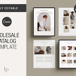 Wholesale Line Sheet Template, Editable Canva Product Catalogue, Price Guide, Wholesale Catalog Template, Fashion Retail Brochure, Portrait