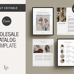 Editable Canva Product Catalogue, Wholesale Line Sheet Template, Price Guide, Wholesale Catalog Template, Fashion Retail Brochure, Portrait