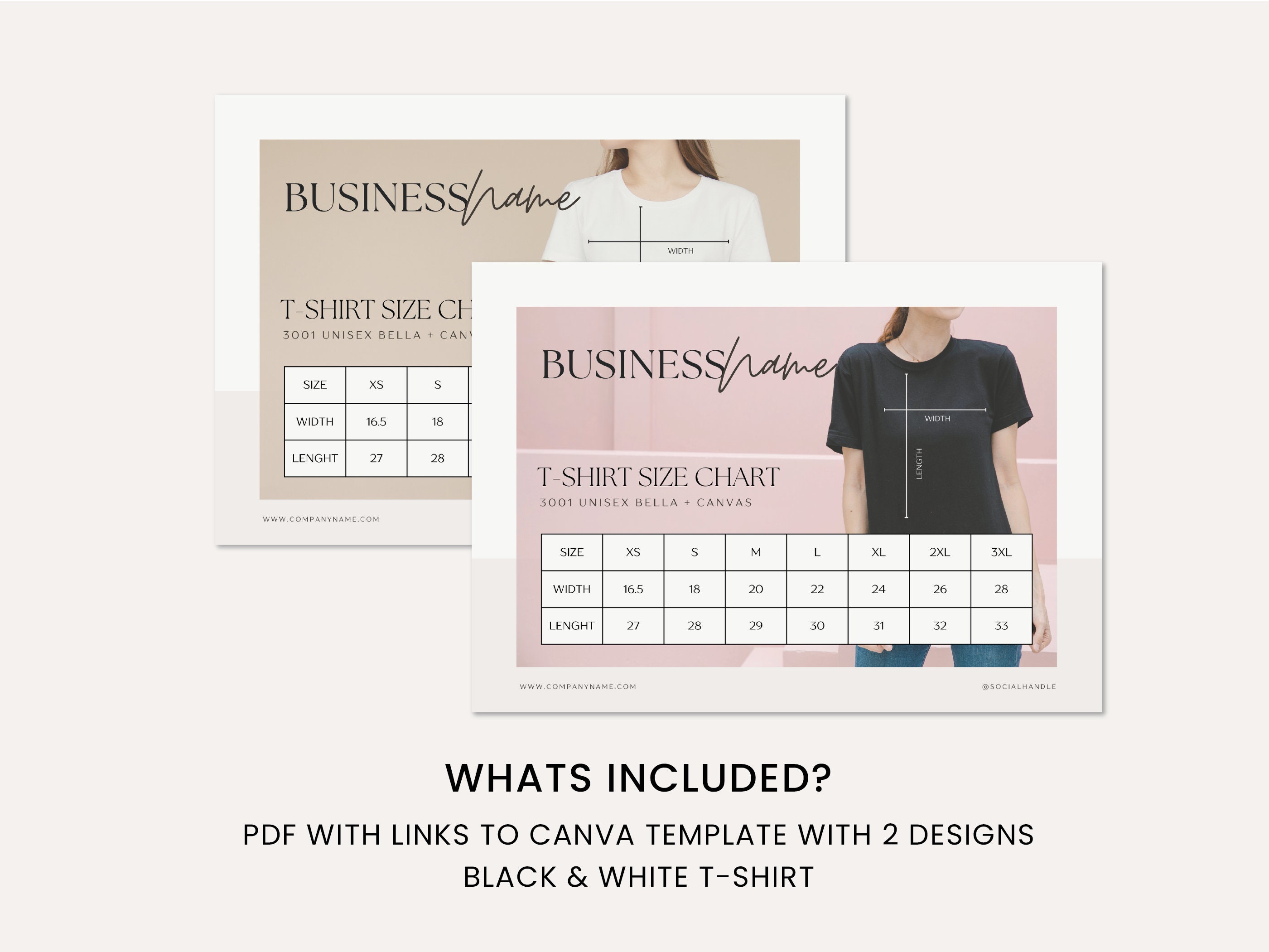 Bella canvas 3001 size chart template 3001 size chart canva size