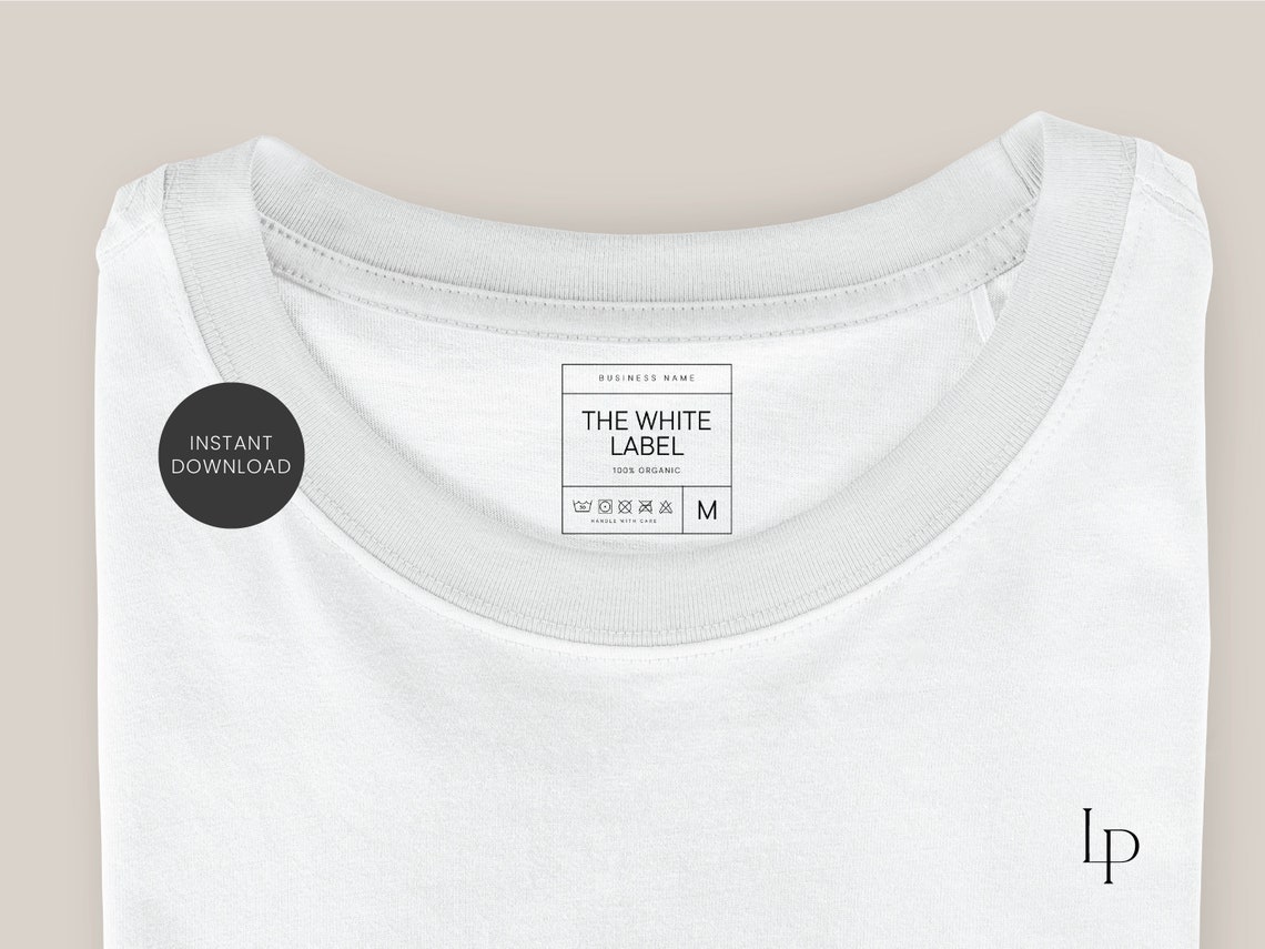 Canva Neck Label Template, DIY Tshirt Neck Label Tags, Custom Clothing ...