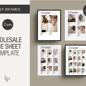 Wholesale Linesheet Template, Price List Template, Editable Wholesale Catalogue, Line Sheet, Product Sales Sheet, Canva Linesheet Catalogue