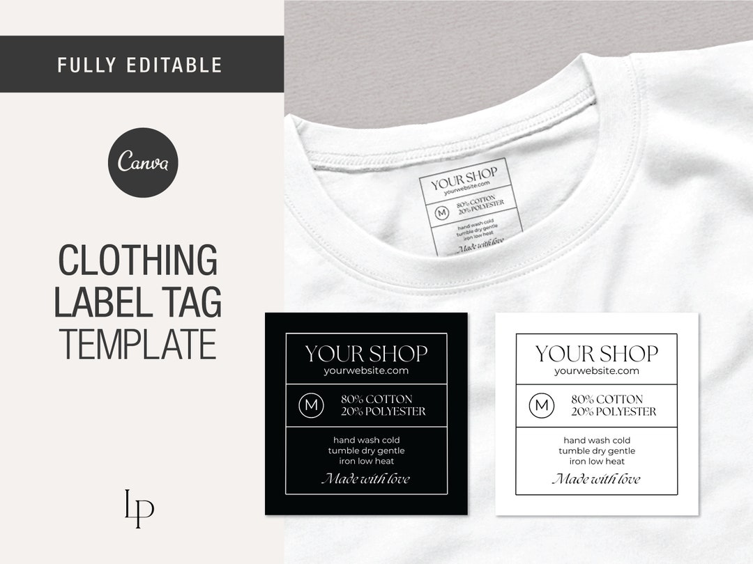 Free Editable Clothing Tag Templates