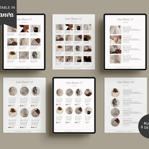 Printable Line Sheet Template, Wholesale Line Sheet, Wholesale Catalogue, Line sheet template for Canva - retail line sheet instant download