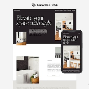 Dali Squarespace Website Theme, Website Template, Clean Minimal Professional Webdesign, Modern DIY Site Design, Interior Design