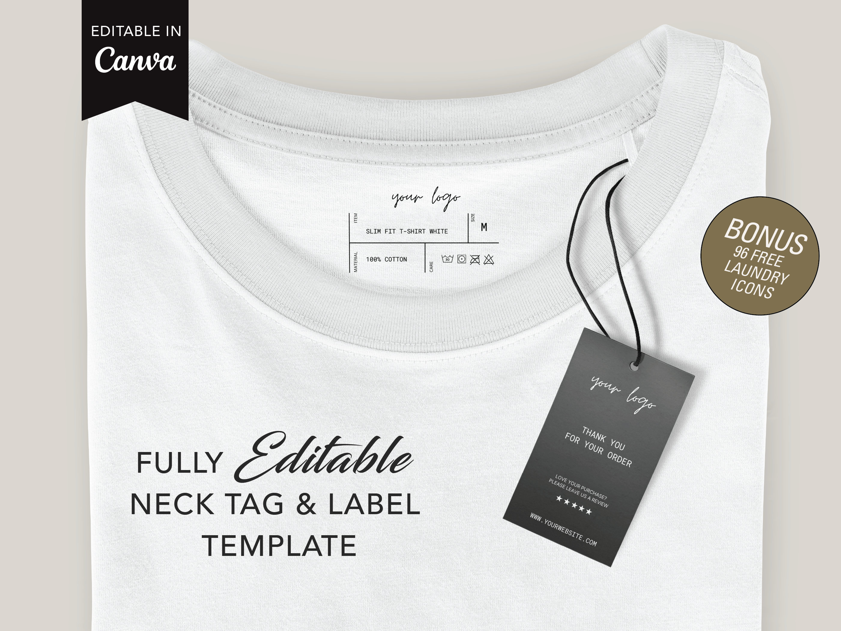 Canva Neck Tag & Label Template DIY Tshirt Neck Label Tags Etsy Canva Neck Tag & Label Template DIY Tshirt Neck Label Tags Etsy