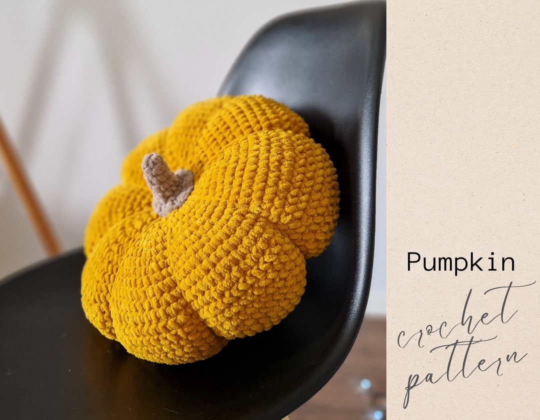 Crochet Pumpkin Pillow Tutorial, Large Fall Pumpkins, Crochet Pumpkin