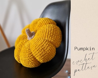 Crochet Pumpkin Pillow Tutorial, Large Fall Pumpkins, Crochet Pumpkin Cushion