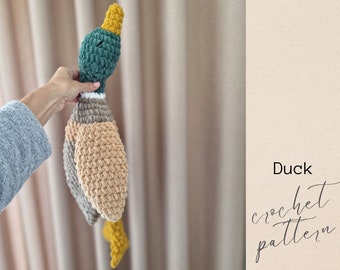 Plush Mallard Duck Crochet Lovey Pattern