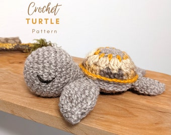 Schema all'uncinetto per tartaruga marina – Giocattolo amigurumi Mandala (schema PDF)