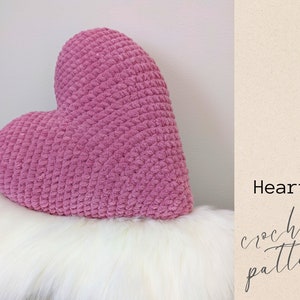Crochet Heart Pattern, Plush Heart Pillow PDF Pattern, Crochet gift, Valentine Crochet Pattern, Crochet for mother's Day.