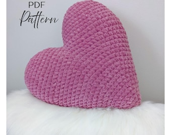 Crochet Heart Pillow Pattern: Amigurumi Plush Toy (PDF Pattern)
