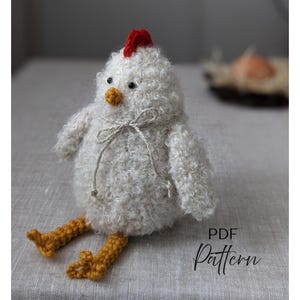 Amigurumi Chicken Crochet Pattern – Boucle Plush Toy PDF Tutorial