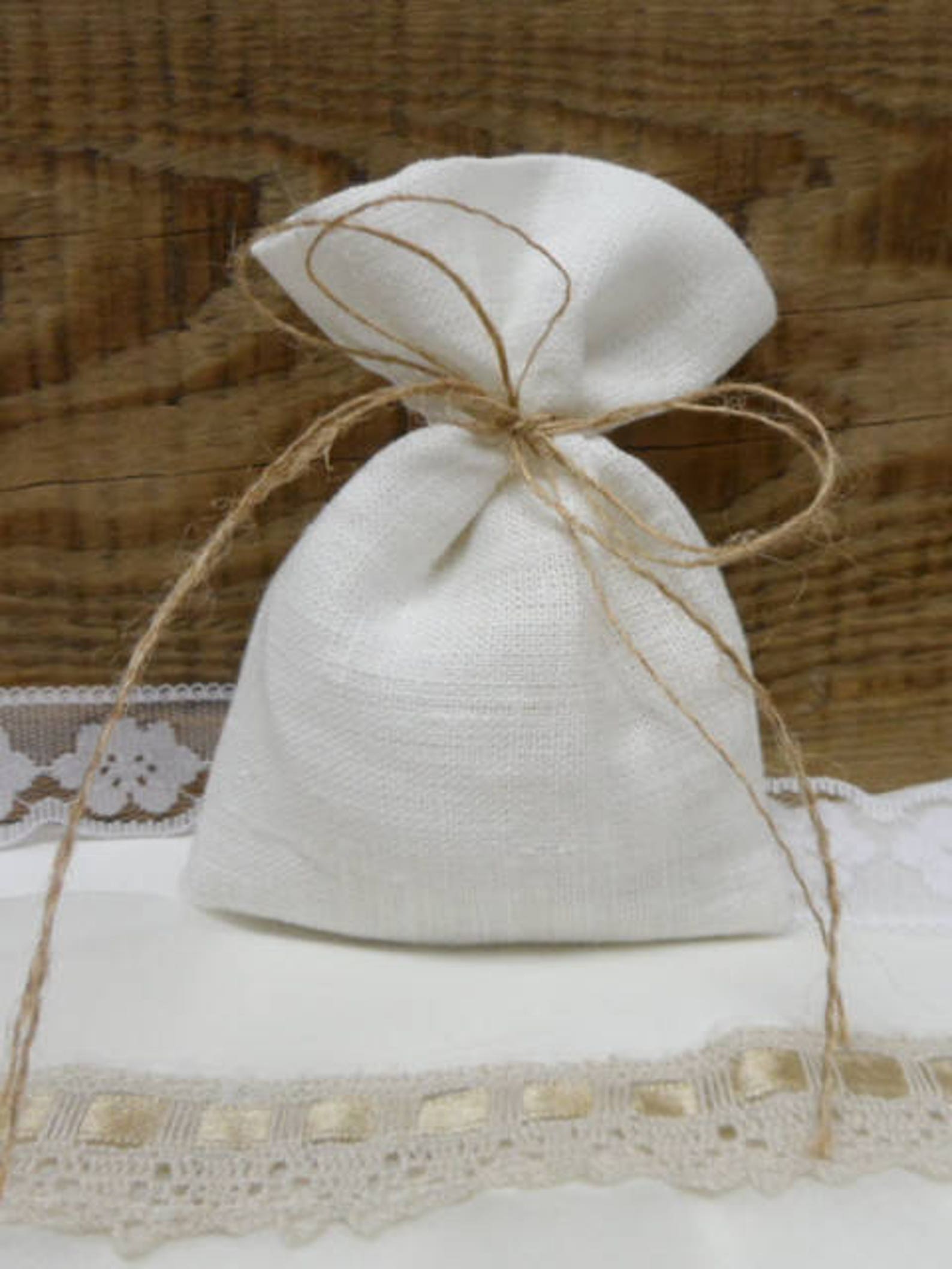 White Cotton Linen Bags 70. Burlap gift bag 3.5 x 5 inch. Etsy