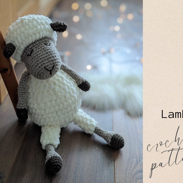 Crochet Sheep Pattern - Sheep Amigurumi Pattern - Plush Soft Crochet Toy - Cute Sheep Amigurumi Tutorial