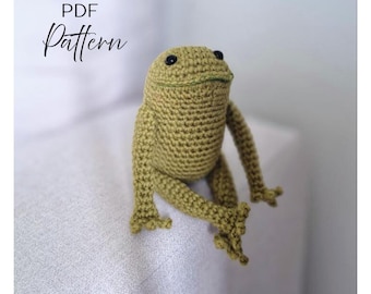 Crochet Frog Pattern PDF – Easy Amigurumi Toy Tutorial for Beginners (Digital Download)