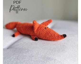 Schema all'uncinetto per volpe – Amigurumi senza cuciture – Peluche primitivo – Tutorial PDF