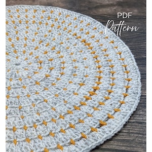 Easy Crochet Mandala Placemat Pattern: Round Table Mat (PDF Pattern)