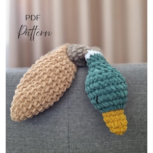 Crochet Duck Snuggler Pattern: Plush Mallard Toy (PDF Pattern, US/Italian) image 1