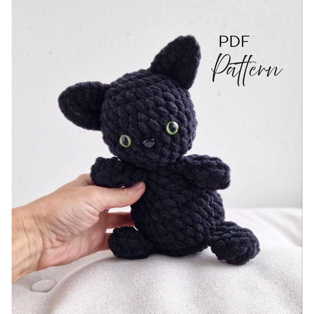 30 Black Cat Crochet Patterns for Amigurumi, Bags, Keychains, and Cozy Handmade Gifts 29 Quick Black Cat Kitten Plush