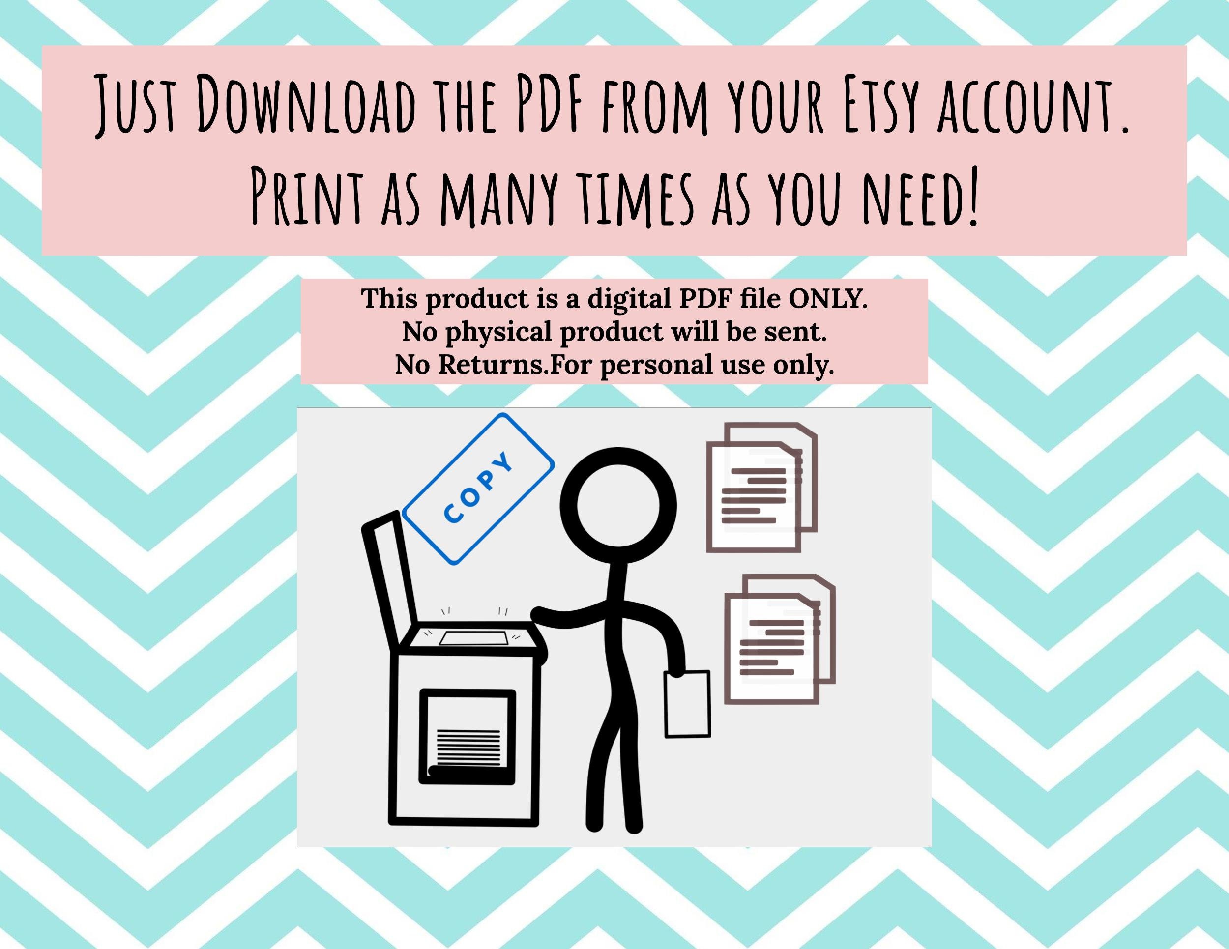 Natural Family Planning Fertility Tracker PDF Printable File ONLY Opk