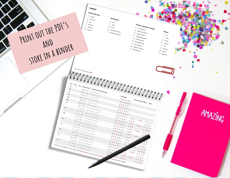 Natural Family Planning Fertility Tracker PDF Printable File ONLY Opk